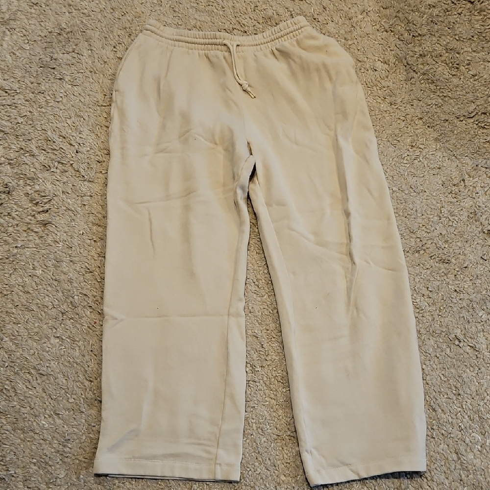 Old Navy Wide Leg Beige Joggers L